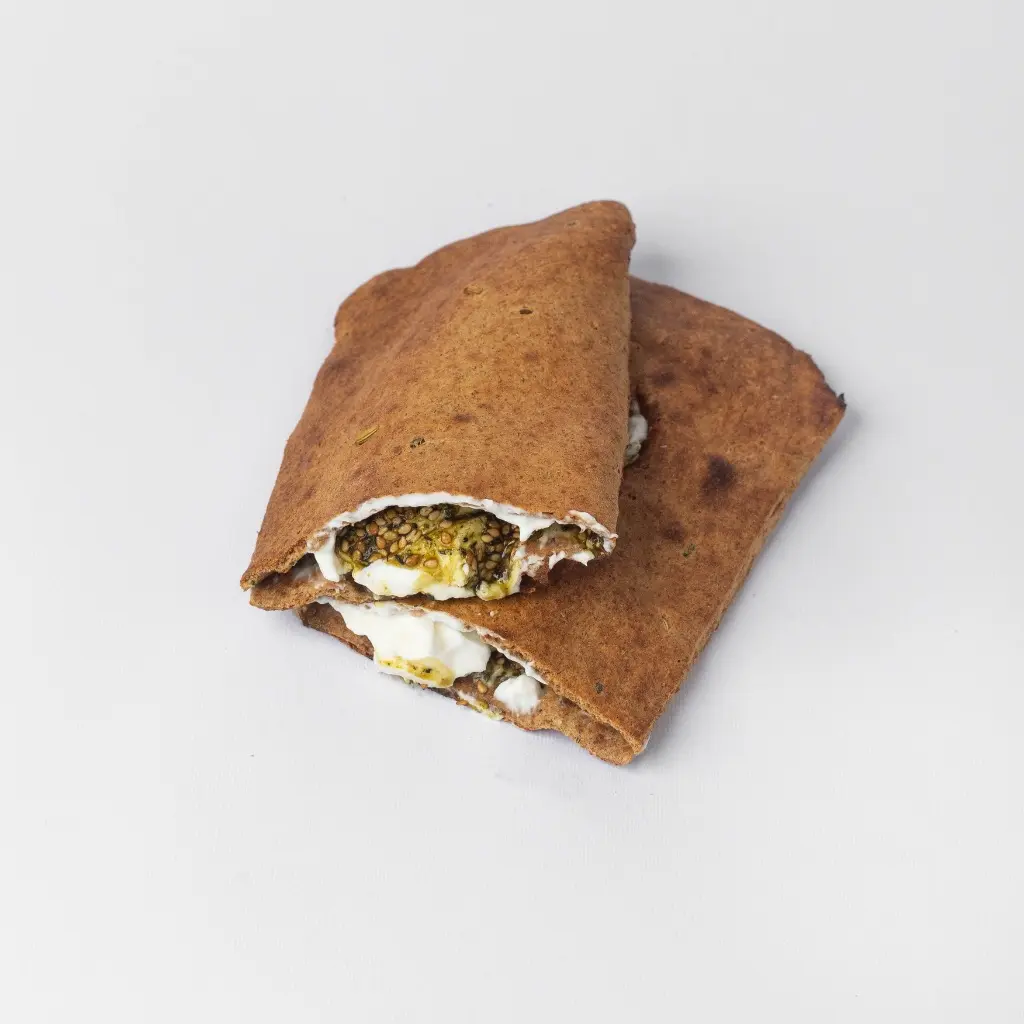 Dates, Feta Cheese, and Zaatar Red Bread